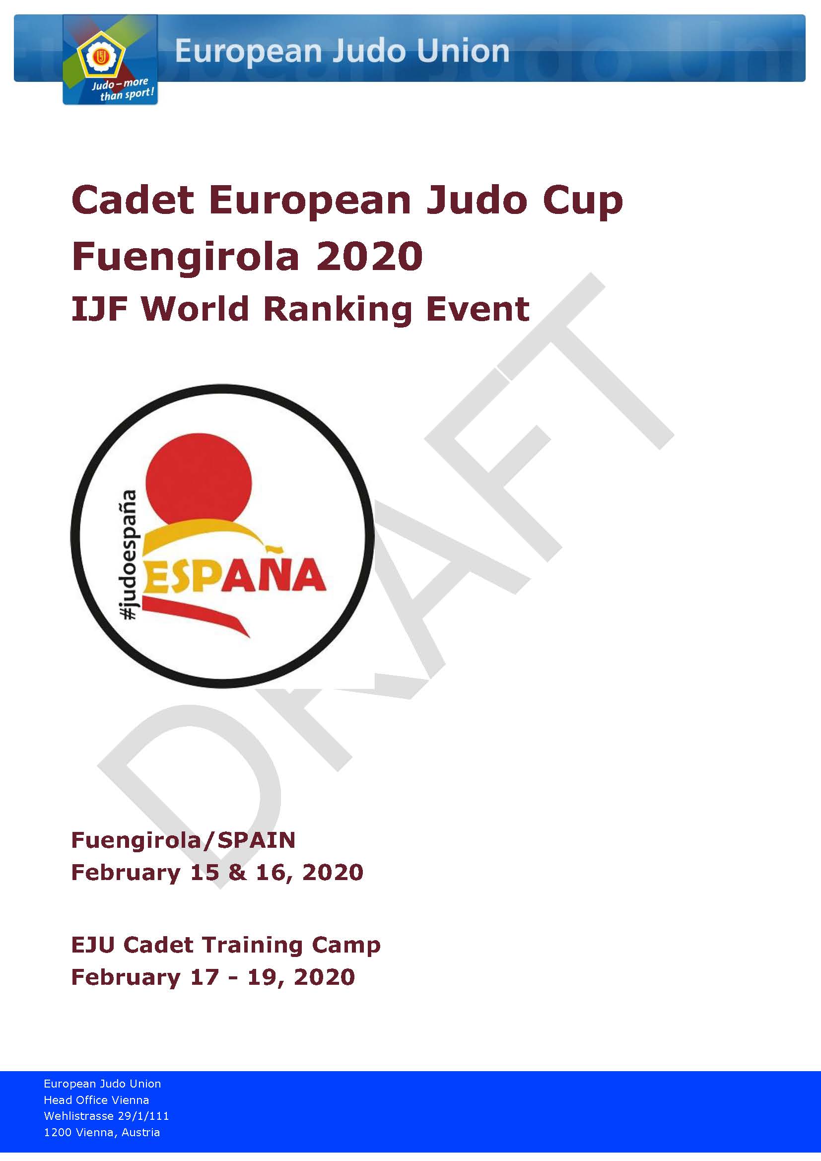 2 Navarros en la European Cup Cadete de Fuengirola 15-02-20. RESULTADOS.